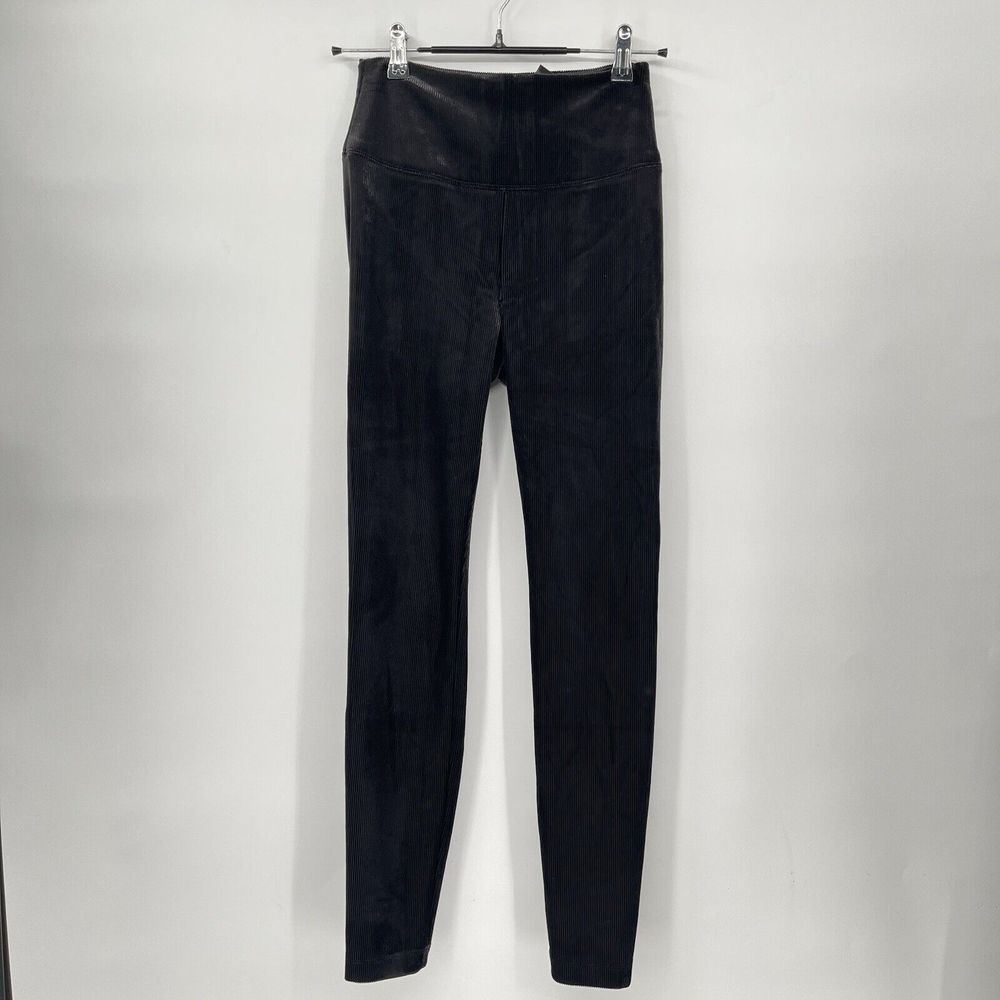 White House Black Market 2 Runway Legging Womens Black Metallic Corduroy Hi-Rise